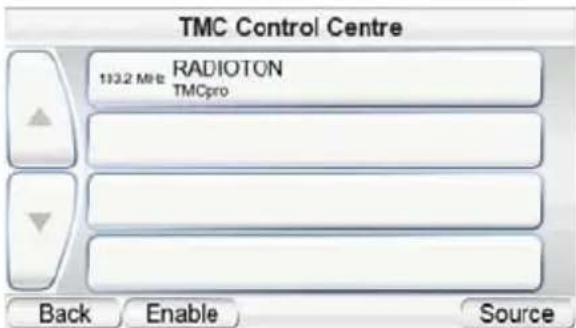 TMC Control Centre 1132 MHz RADIOTON TMCpro Back Enable Source