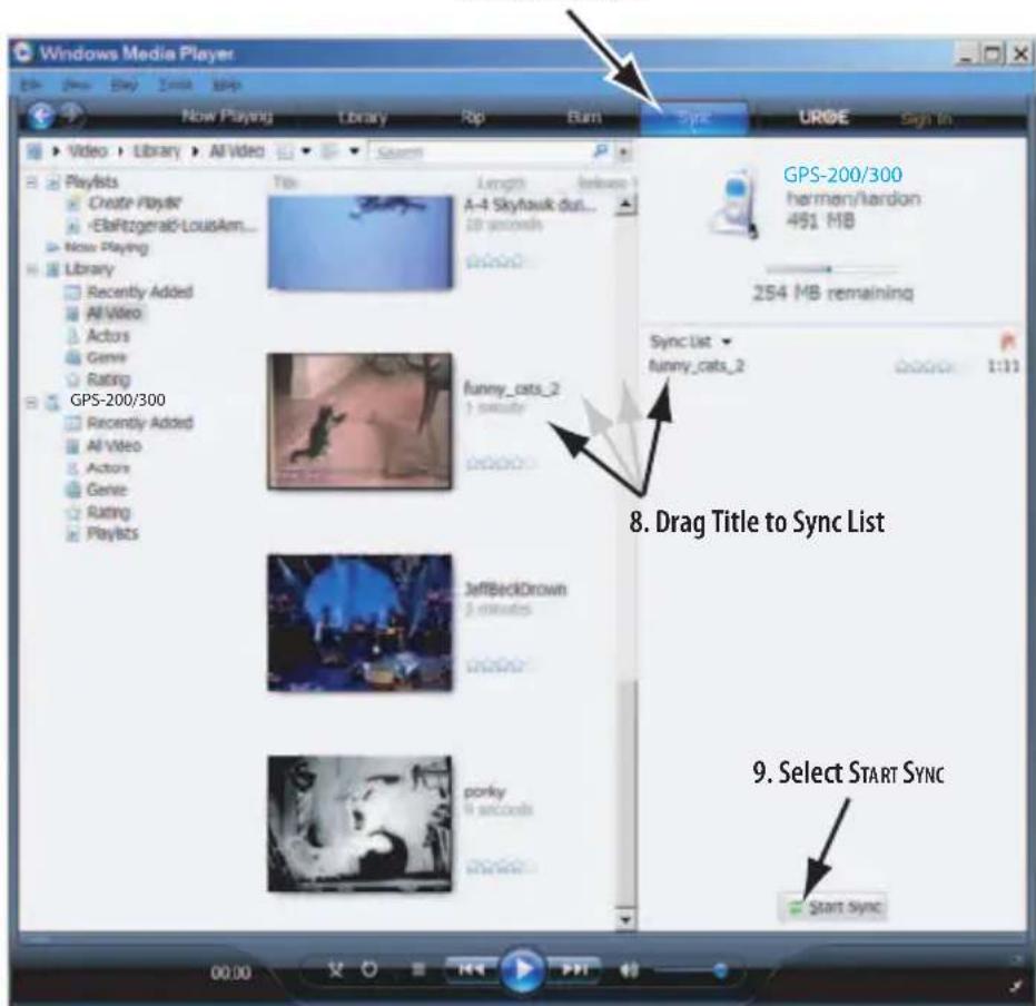 HARMAN KARDON GPS-300 - TO TRANSFER FILES TO THE GPS-200/300 IN MTP MODE: - 2