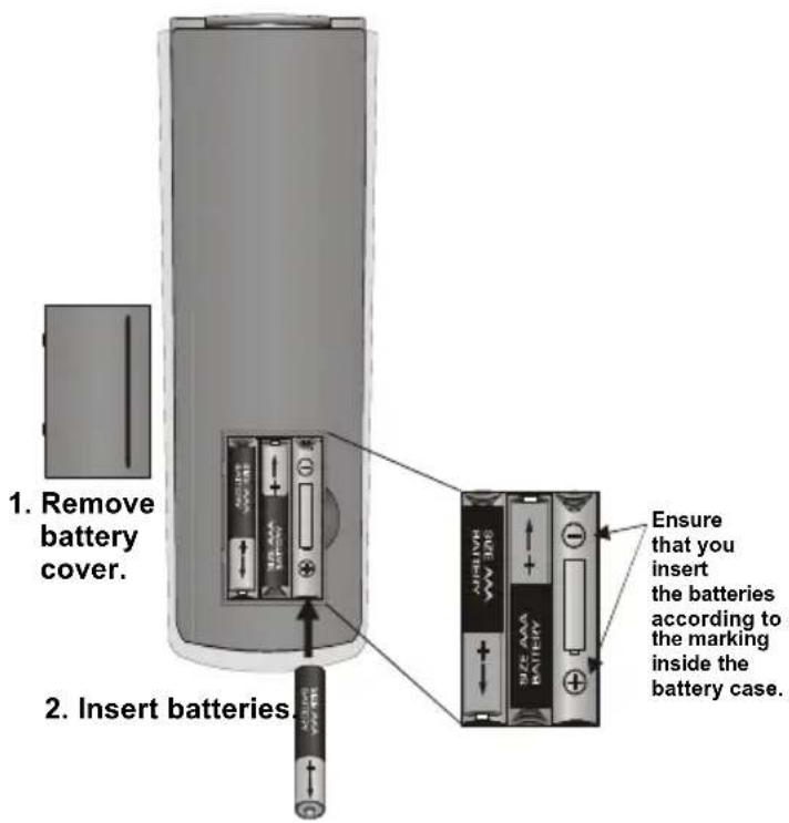REVOX M207 - Einlegen der Batterien - 1