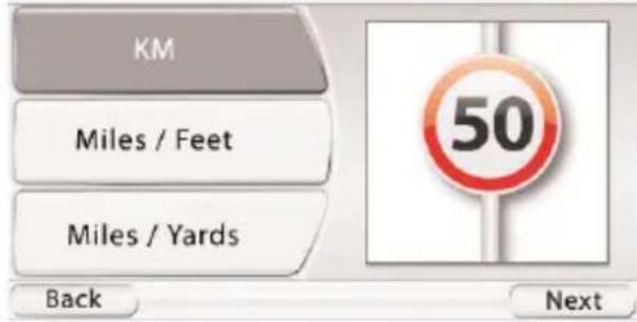 KM Miles / Feet Miles / Yards Back 50 Next
