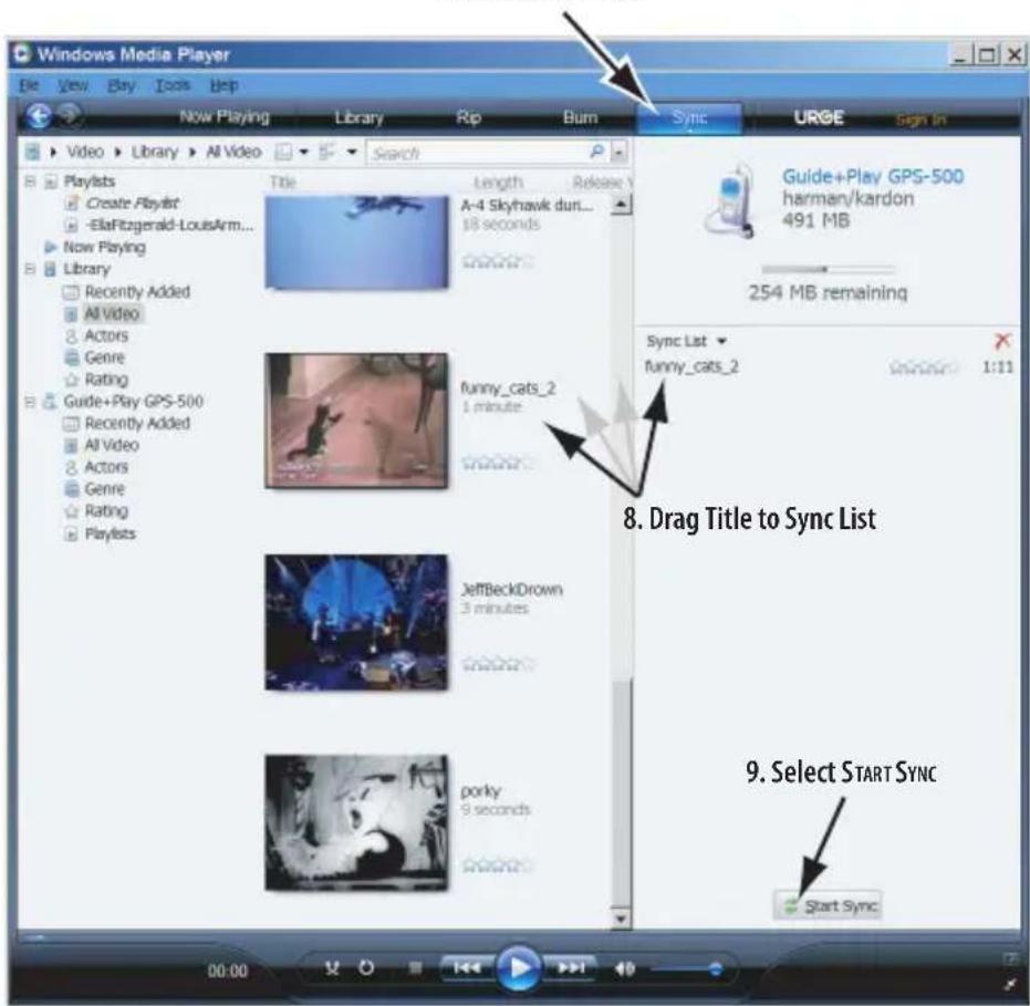 HARMAN KARDON GPS-500 - To Transfer Files to the GPS-500 in MTP Mode: - 2