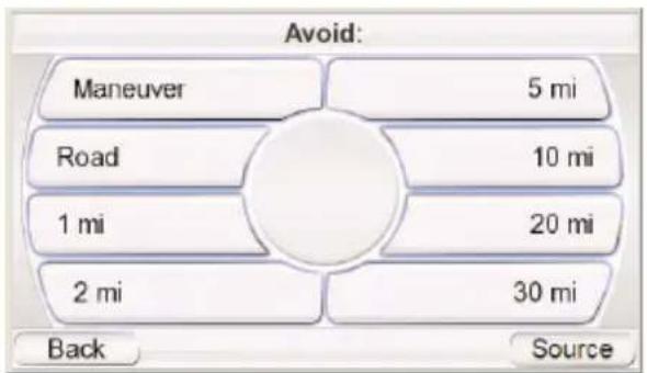 Avoid: Maneuver 5 mi Road 10 mi 1 mi 20 mi 2 mi 30 mi Back Source