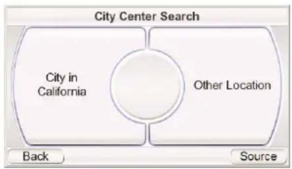 HARMAN KARDON GPS-500 - NAVIGATING TO A CITY CENTER: - 1