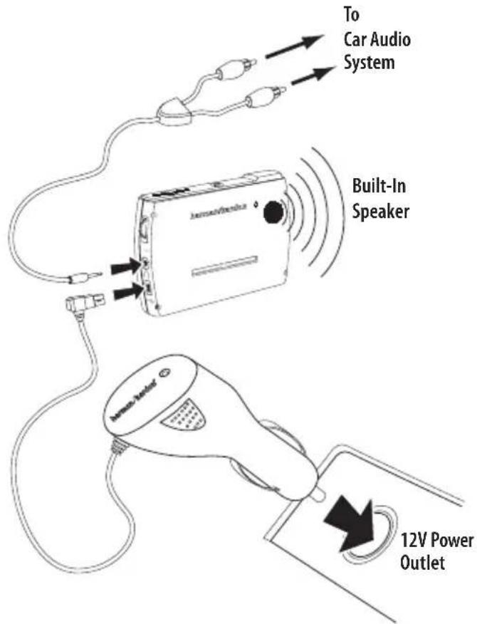 To Car Audio System Built-In Speaker 12V Power Outlet