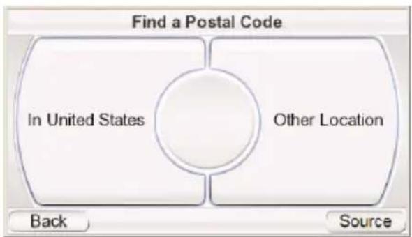 HARMAN KARDON GPS-500 - NAVIGATING TO A POSTAL CODE: - 1