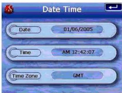 Date Time Date 01/06/2005 Time AM 12:42:07 Time Zone GMT