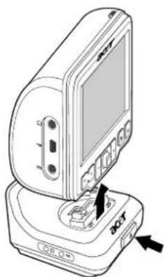 ACER D100 - To detach the car mount: - 1