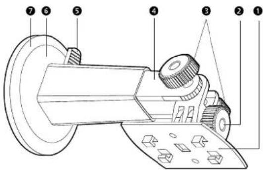 Technical diagram of a mechanical device with numbered components for identification