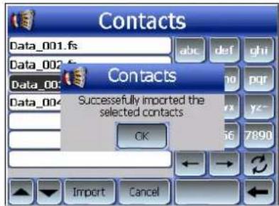 Contacts Data_001.fs Data_002 Data_003 Data_004 Data_005 Data_006 Successfully imported the selected contacts OK Import Cancel