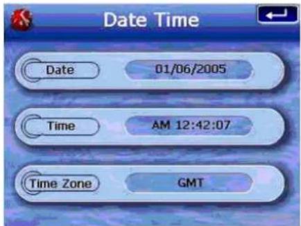 Date Time Date 01/06/2005 Time AM 12:42:07 Time Zone GMT