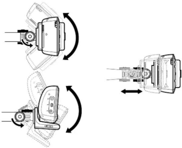 ACER D100 - To adjust the device's viewing angle: - 1
