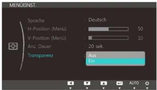 SAMSUNG S24C450DW - Ändern des Transparenz - 1