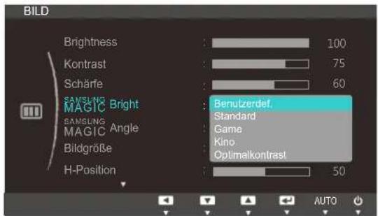 SAMSUNG S24C450DW - Konfigurieren von SAMSUNG MAGIC Bright - 1
