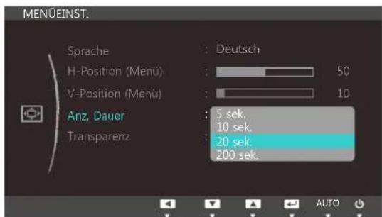 SAMSUNG S24C450DW - Konfigurieren von Anz. dauer - 1