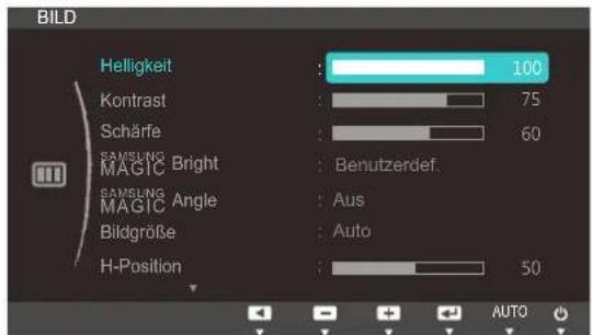 SAMSUNG S24C450DW - Einstellen der Helligkeit - 1