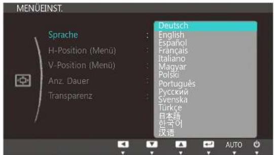 SAMSUNG S24C450DW - Konfigurieren von Sprache - 1