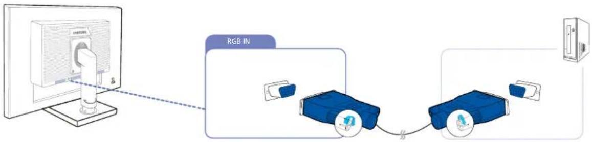 SAMSUNG S24C450DW - Anschluss über D-SUB-Kabel (analoger Typ) - 1