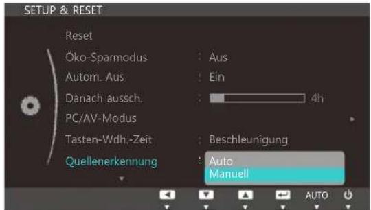 SAMSUNG S24C450DW - Konfigurieren von Quellenerkennung - 1