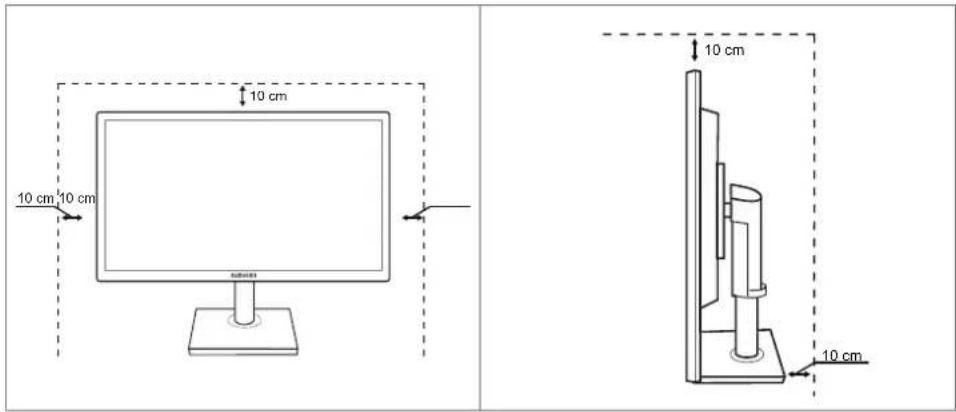 SAMSUNG S24C450DW - Absichern des Einbaubereichs - 2