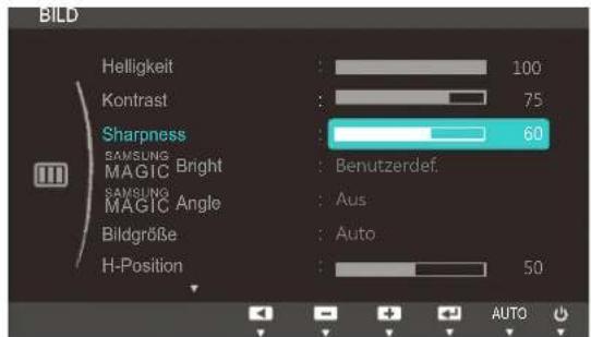 SAMSUNG S24C450DW - Konfigurieren von Schärfe - 1
