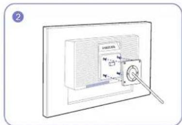 SAMSUNG S24C450DW - Befestigen einer Wandhalterung oder eines Standfußes - 6