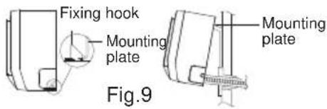 Fixing hook Mounting plate Mounting plate Fig.9