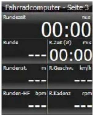 Xplova G3 - So zeigen Sie die nächste Seite des Modus an: - 4