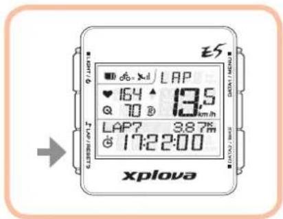 Xplova E5 GPS - Zwischenzeit / Position markieren - 1