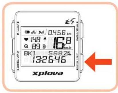 Xplova E5 GPS - So schalten Sie zwischen Fahrradprofilen um: - 1