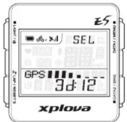 Xplova E5 GPS - So betrachten Sie die GPS-Signalstärke: - 2