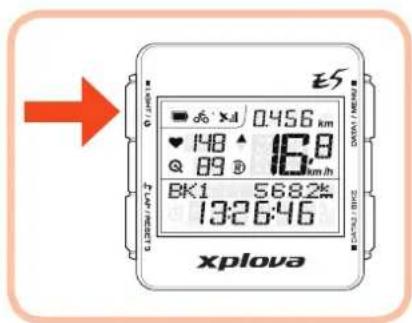 Xplova E5 GPS - Beschreibung der Tastenbetätigung - 1
