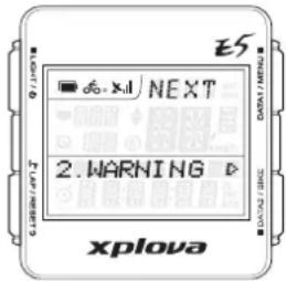 Xplova E5 GPS - So stellen Sie Warnungen ein: - 1