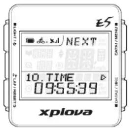 Xplova E5 GPS - So stellen Sie die Zeit per Zeitzone ein: - 1