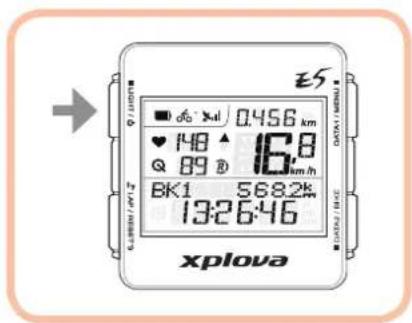 Xplova E5 GPS - Helligkeit anpassen - 1