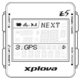 Xplova E5 GPS - So betrachten Sie die GPS-Signalstärke: - 1