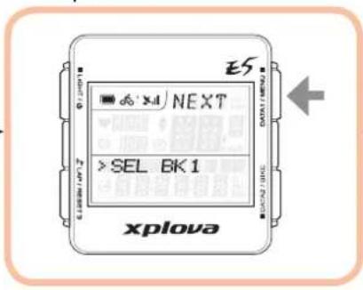 Xplova E5 GPS - So schalten Sie zwischen Fahrradprofilen um: - 2