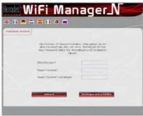 HERCULES HWNRI 300 - Ändern des Paßwortes im WiFi Manager N! - 1