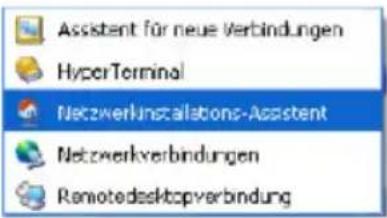 Assistent für neue Verbindungen HyperTerminal Netzwerkinstallations-Assistent Netzwerkverbindungen Remotedesktopverbindung