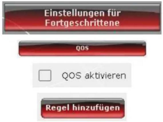Einstellungen für Fortgeschrittene QOS □ QOS aktivieren Regel hinzufügen