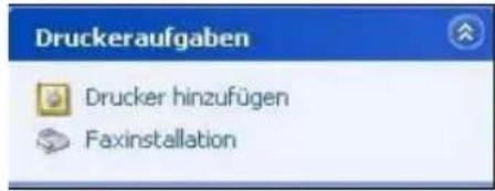 Druckeraufgaben Drucker hinzufügen Faxinstallation