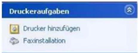 Druckeraufgaben Drucker hinzufügen Faxinstallation