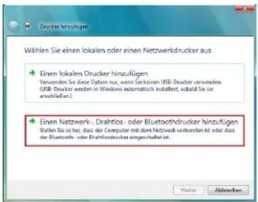 Wählen Sie einen lokalen oder einen Netzwerkdrucker aus • Einen lokalen Drucker hinzufügen Verwenden Sie diese Option nur, wenn Sie keinen USB-Drucker verwenden. (USB-Drucker werden in Windows automatisch installiert, sobald Sie sie entschlossen.) • Einen Netzwerk-, Drahtlos- oder Bluetoothdrucker hinzufügen Stellen Sie sicher, dass der Computer mit dem Netzwerk verbunden ist oder dass der Bluetooth- oder Drahtlosdrucker eingeschaltet ist.