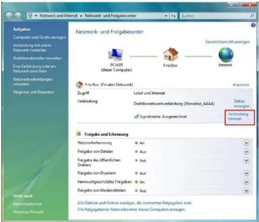 Netzwerk- und Freigabecenter PCWIFI (dieser Computer) Fritz/Box Internet Fritz/Box (Privates Netzwerk) Anpassen Zugriff Verbindung Lokal und Internet Drahtlosnetzwerkverbindung (Wanadoo_AAAA) Status anzeigen Signalstärke: Ausgezeichnet Verbindung trennen 22 Freigabe und Erkennung Netzwerkerkennung An Freigabe von Dateien Aus Freigabe des öffentlichen Ordners Aus Freigabe von Druckern Aus Kennwortgeschüttes Freigeben An Freigabe von Mediendateien Aus Alle Dateien und Ordner anzeigen, die momentan freigegeben sind. Alle freigegebenen Netzwerkordner dieses Computers anzeigen.