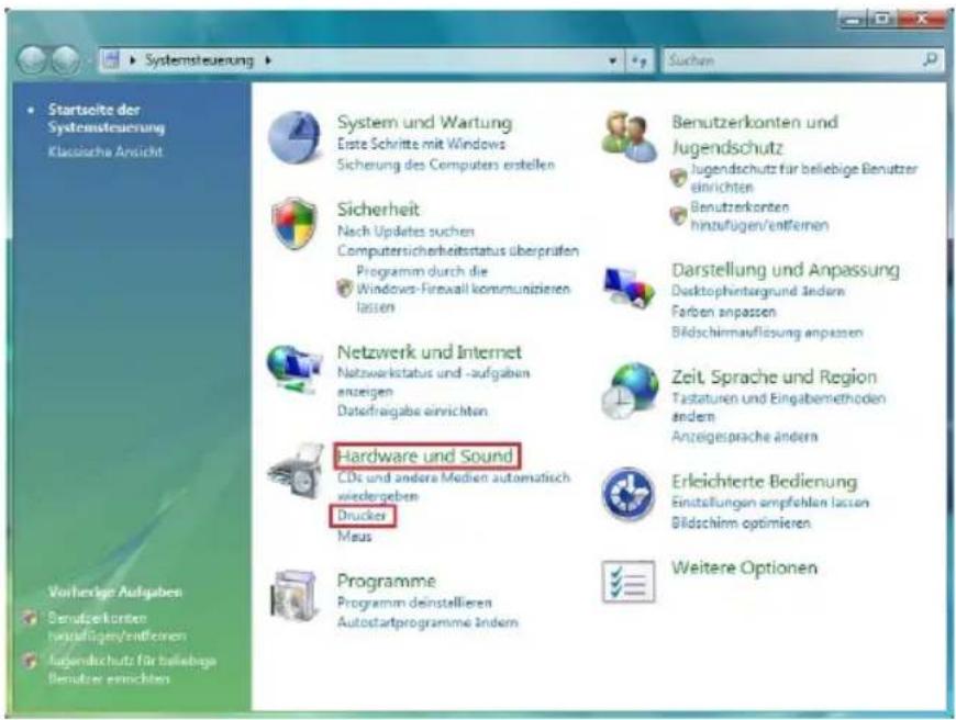 Startseite der Systemsteuerung Klassische Ansicht System und Wartung Erste Schritte mit Windows Sicherung des Computers erstellen Sicherheit Nach Updates suchen Computersicherheitsstatus überprüfen Programm durch die Windows-Firewall kommunizieren lassen Netzwerk und Internet Netzwerkstatus und -aufgaben anzeigen Datafragabe einrichten Hardware und Sound CDs und andere Medien automatisch wiedergeben Drucker Maus Programme Programm deinstellieren Autostartprogramme ändern Benutzerkonten und Jugendschutz jugendschutz für beliebige Benutzer einrichten Benutzerkonten hinzufügen/entfernen Darstellung und Anpassung Desktophintargrund ändern Farben anpassen Bildschimmauflesung anpassen Zeit, Sprache und Region Tastatoren und Eingabemethoden andern Anzeigesprache ändern Erleichterte Bedienung Einstellungen empfehlen lassen Bildschim optimieren Weitere Optionen