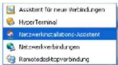 Assistant für neue Verbindungen HyperTerminal Neczwerkinstallabons-Assistent Netzwerkverbindungen Ranotedesktopverbindung