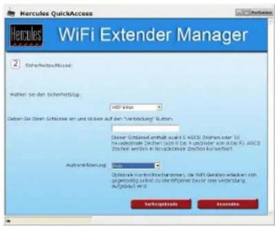 Hercules QuickAccess WIFI Extender Manager 2 Sicherheitszusikeln Mahlen Sie den Sicherheitszup: Wi-Fi Max Gaben Sie Ihren Schässer an und istern auf den "Verbindung" Button. Dieser Schlüssel enthalt auch in S. AICII Ziehen oder 10 Intrabezende Ziehen von 6 bis Kundener von AICIi Fi, AICIi Ziahen werden in Konzobahres Zuschon Konzwert. Authenrückung: 300 Options vor behindschafterzen, die WiFi Geraten erleben sich geinkredigt seit zu identifizieren, der eine Verbindung aufgebaut wird Verhörszulde Anvergen