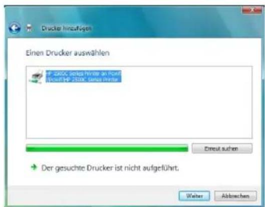 Einen Drucker auswählen 200C Series Printer an PDF Prcs/MP 200C Series Printer Eneut suchen Der gesuchte Drucker ist nicht aufgeführt. Walter Abstrechen