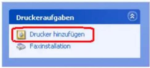 Druckeraufgaben Drucker hinzufügen Faxinstallation