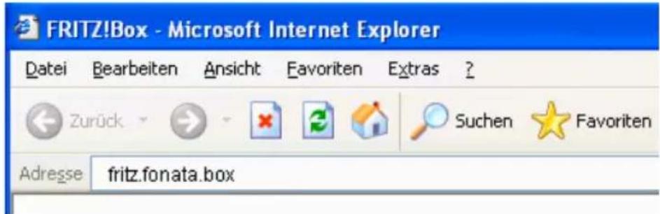 AVM FRITZ!Box Fon ata - Öffnen der Benutzeroberfläche - 1