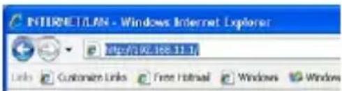 INTERNET/LAN - Windows Internet Explorer https://www.168.11.1/ Links Customize Links Free Hotmail Windows Windows